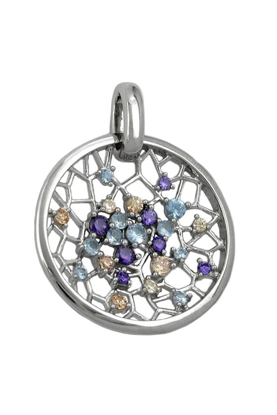 PENDANT DREAM CATCHER MULTICOLOUR SILVER 925