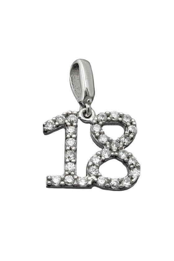 PENDANT NUMBER 18 SILVER 925