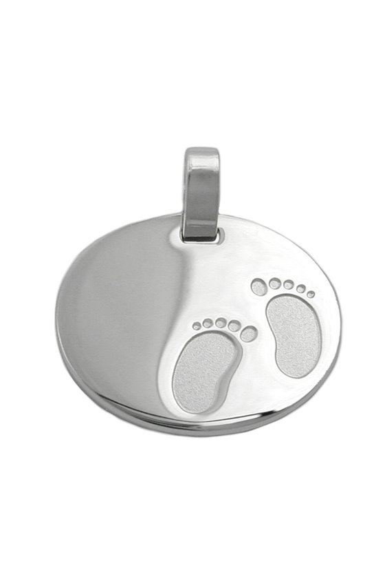 PENDANT OVAL WITH FEET SILVER 925