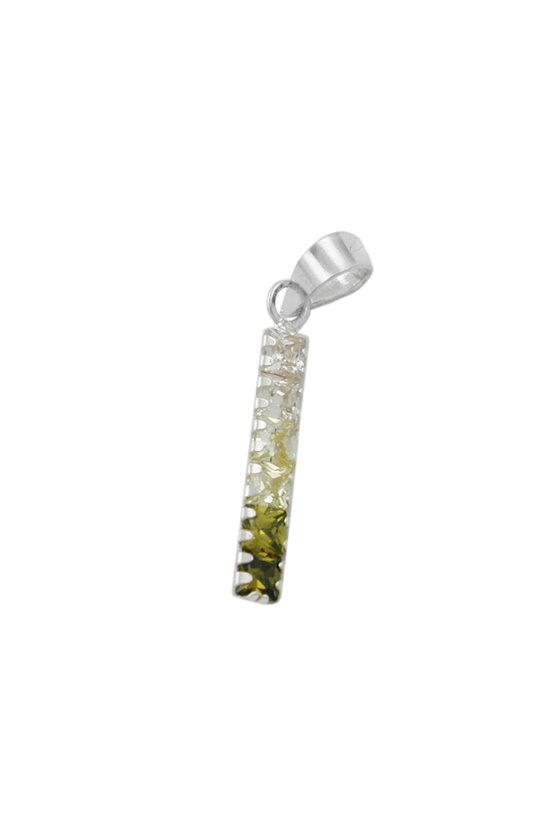 PENDANT ZIRCONIA GREEN-OLIVE SILVER 925
