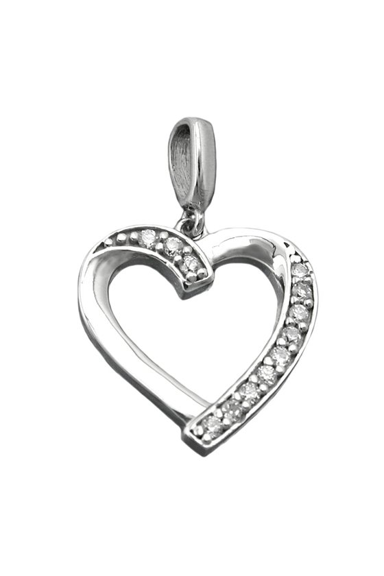 PENDANT HEART WITH ZIRCONIA SILVER 925