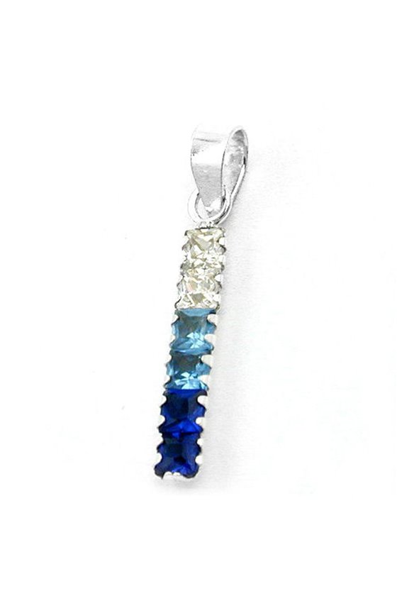 PENDANT ZIRCONIA BLUE SILVER 925