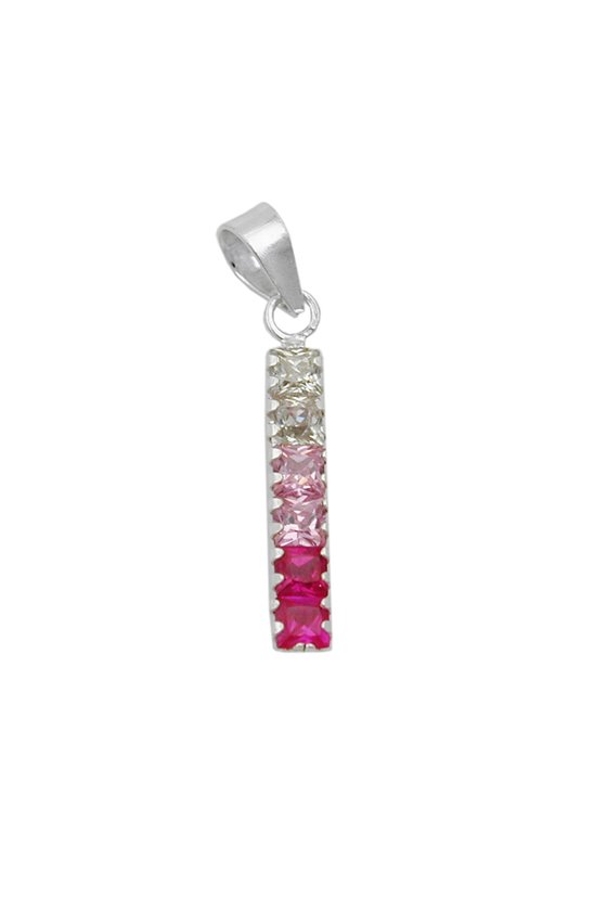 PENDANT ZIRCONIA RED SILVER 925