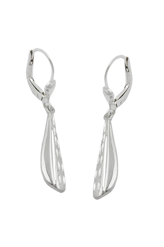LEVERBACK EARRINGS DIAMOND CUT SILVER 925