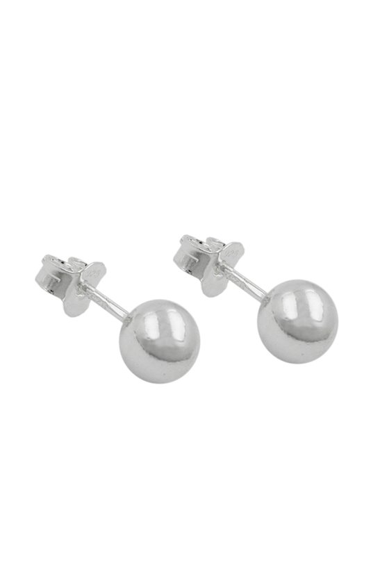 STUD EARRINGS BALLS 6MM SILVER 925