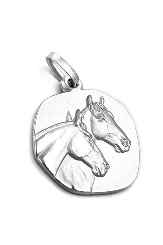 PENDANT 2 HORSEHEADS SILVER 925