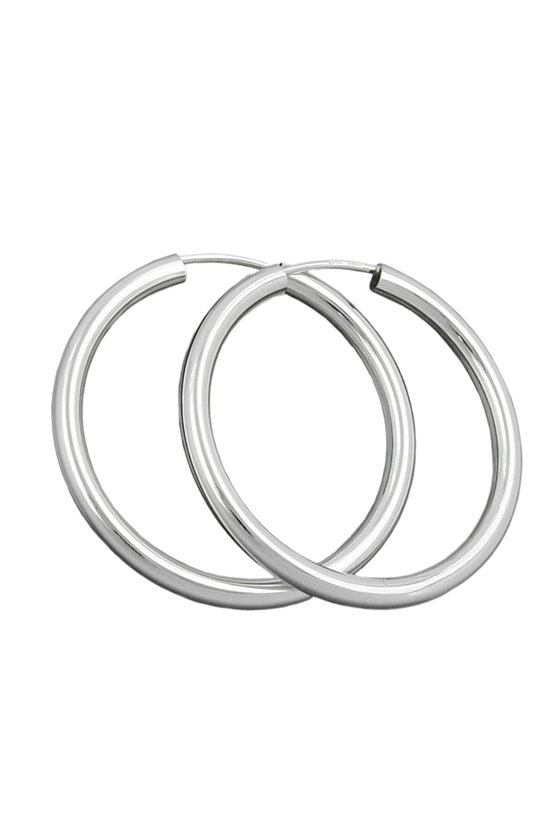 HOOP EARRINGS 30MM SILVER 925
