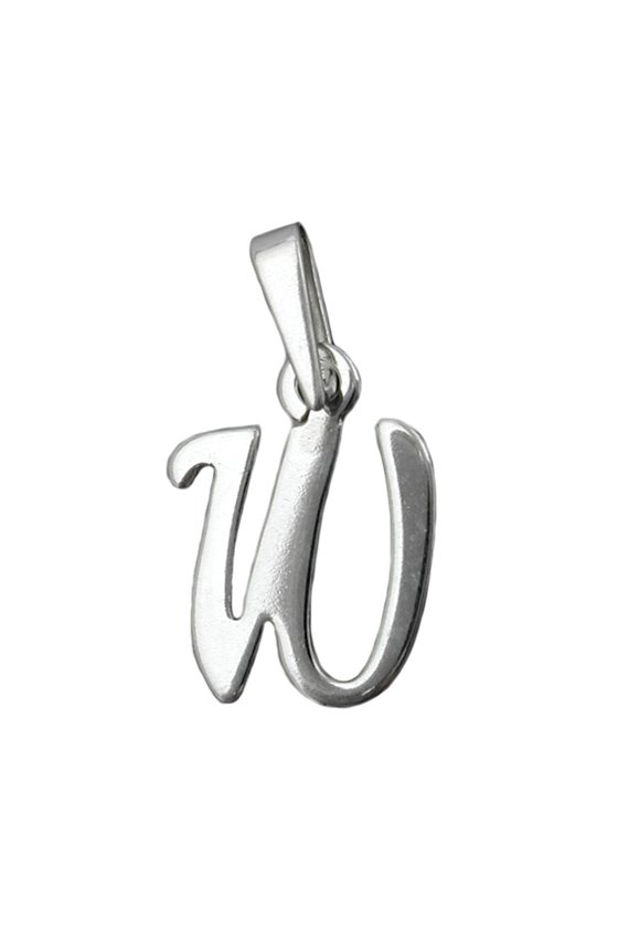 PENDANT INITIAL W SILVER 925