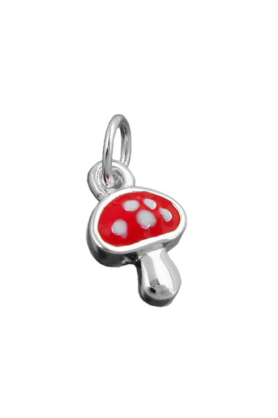 PENDANT FLY AGARIC RED SILVER 925