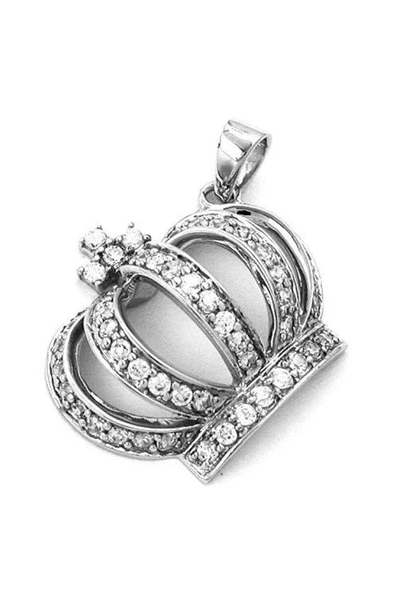 PENDANT CROWN WITH RHINESTONES 925