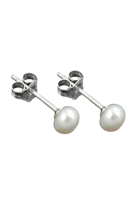 STUD EARRINGS CULTURED FRESHWATER PEARL SILVER 925
