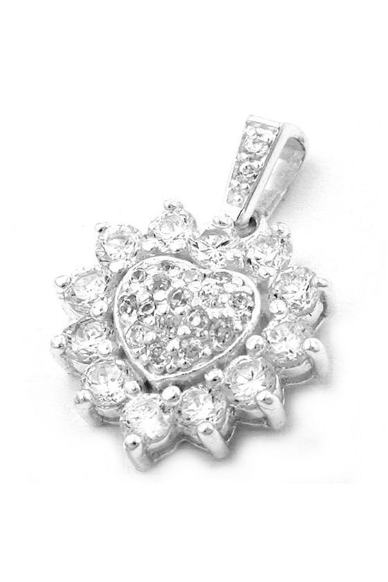 PENDANT HEART ZIRCONIAS SILVER 925