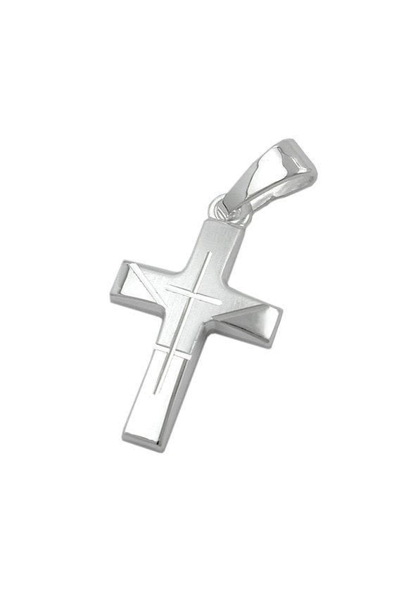 PENDANT CROSS DIAMOND CUT SILVER 925