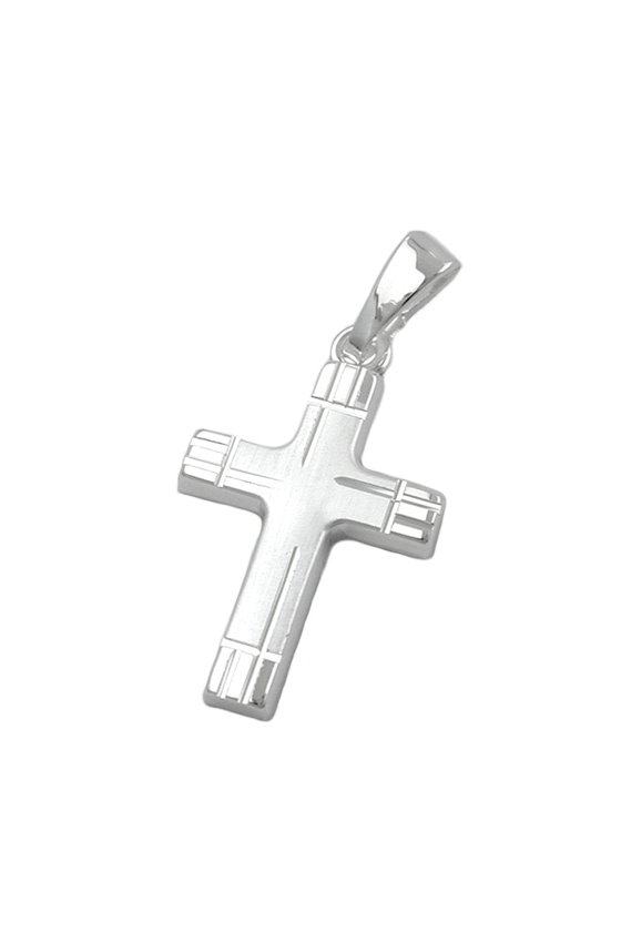 PENDANT CROSS DIAMOND CUT SILVER 925