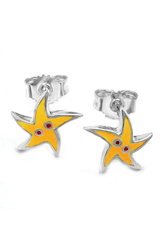 EARRINGS YELLOW STAR SILVER 925
