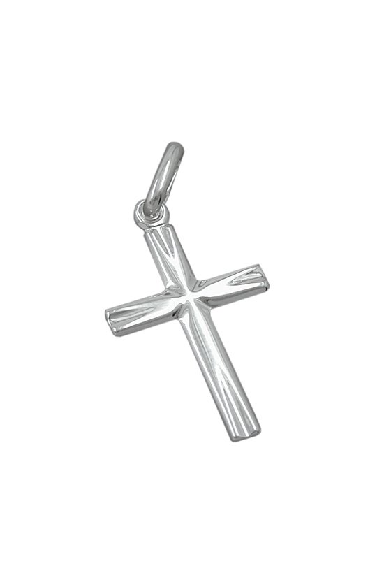 PENDANT SMALL CROSS SHINY SILVER 925