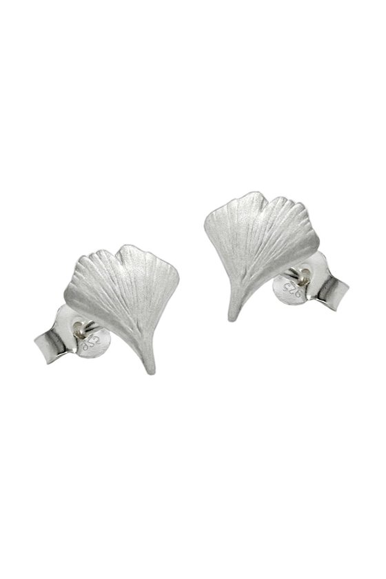 EARRINGS GINKGO LEAF SILVER 925