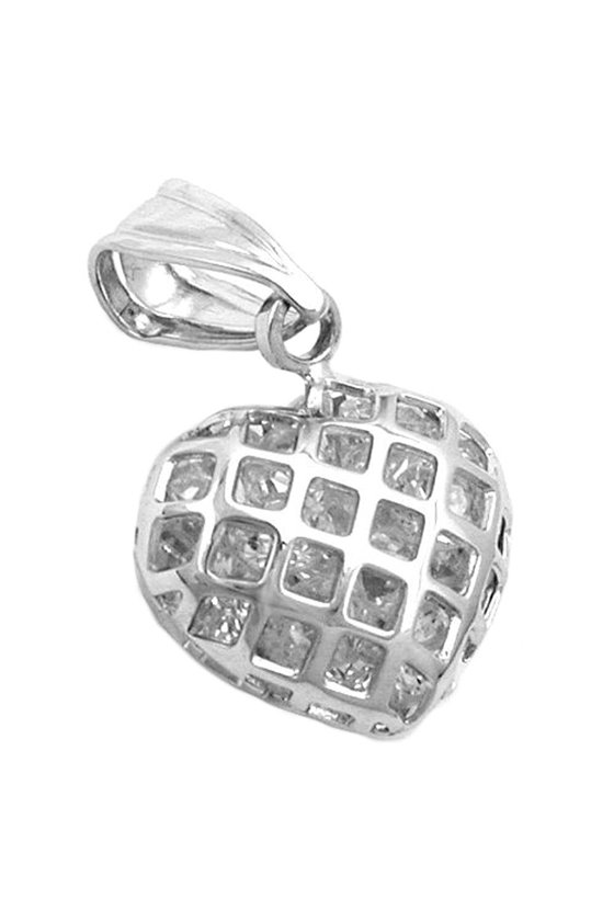 PENDANT HEART CUBIC ZIRCONIA SILVER 925