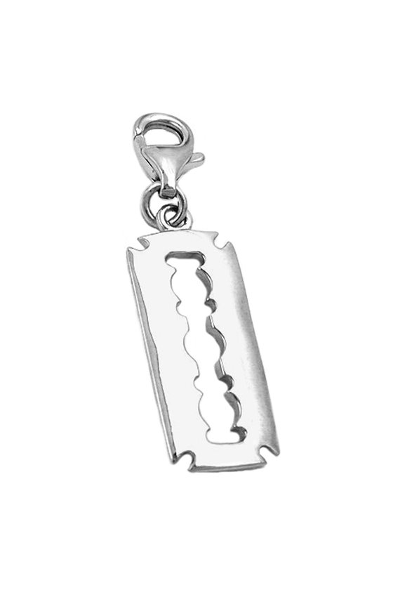 PENDANT CHARM RAZOR BLADE SILVER 925