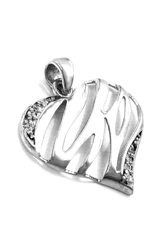 PENDANT HEART CUBIC ZIRCONIAS SILVER 925