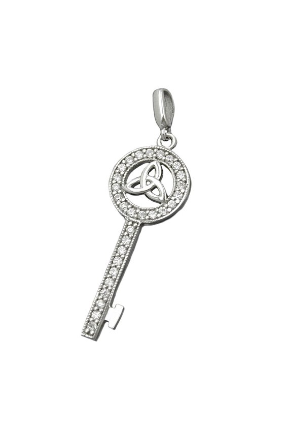 PENDANT KEY WITH TRIQUETTA SILVER 925