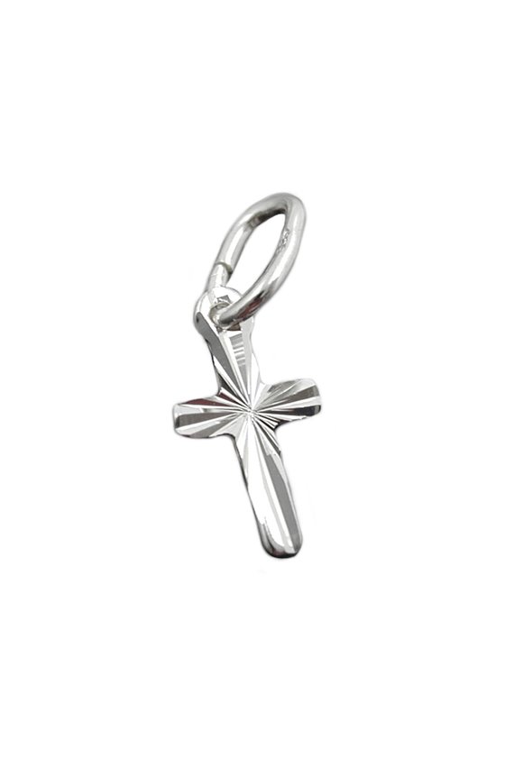 PENDANT CROSS DIAMOND CUT SILVER 925