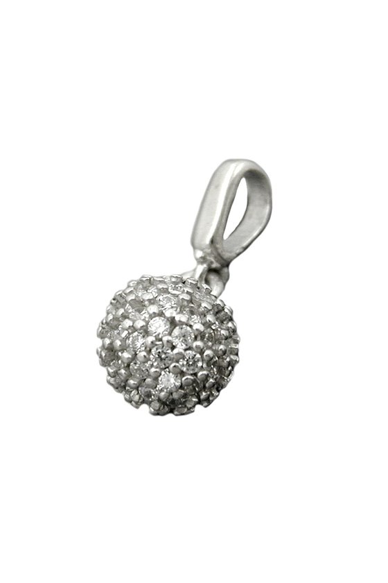 PENDANT BALL WITH ZIRCONIA SILVER 925