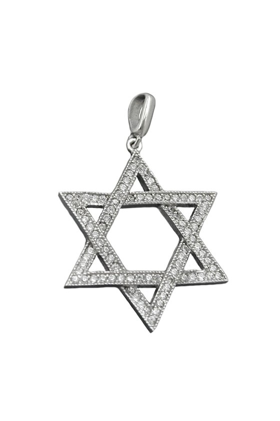 PENDANT STAR OF DAVID ZIRCONIA SILVER 925