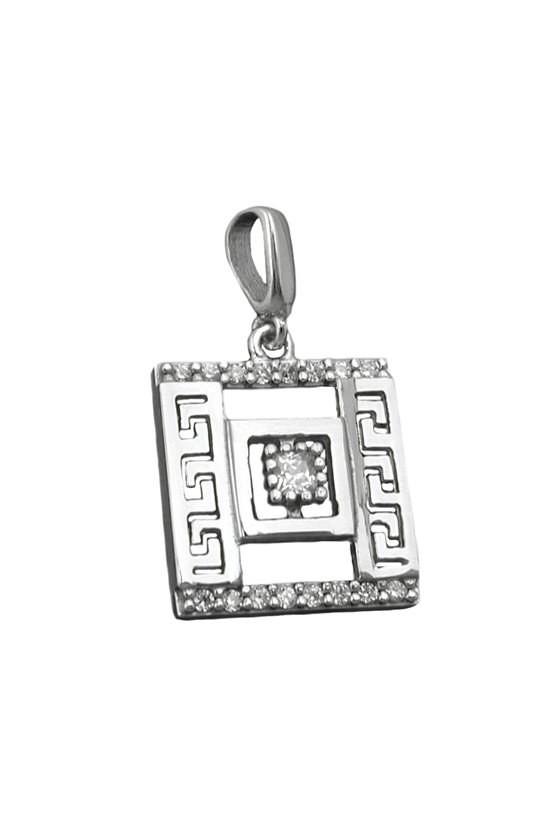 PENDANT ROMAN PATTERN ZIRCONIA SILVER 925