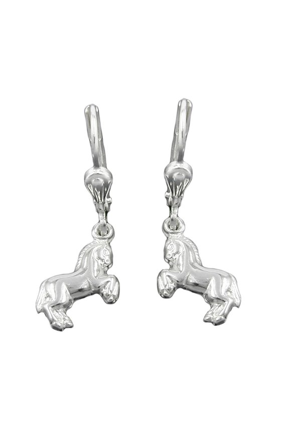 EARRINGS LEVERBACK HORSE SILVER 925