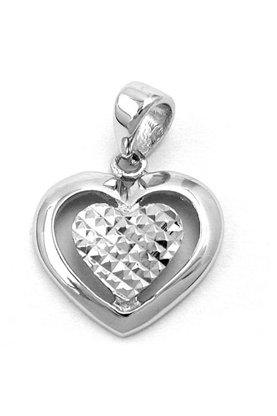 PENDANT HEART PATTERNED SILBER 925