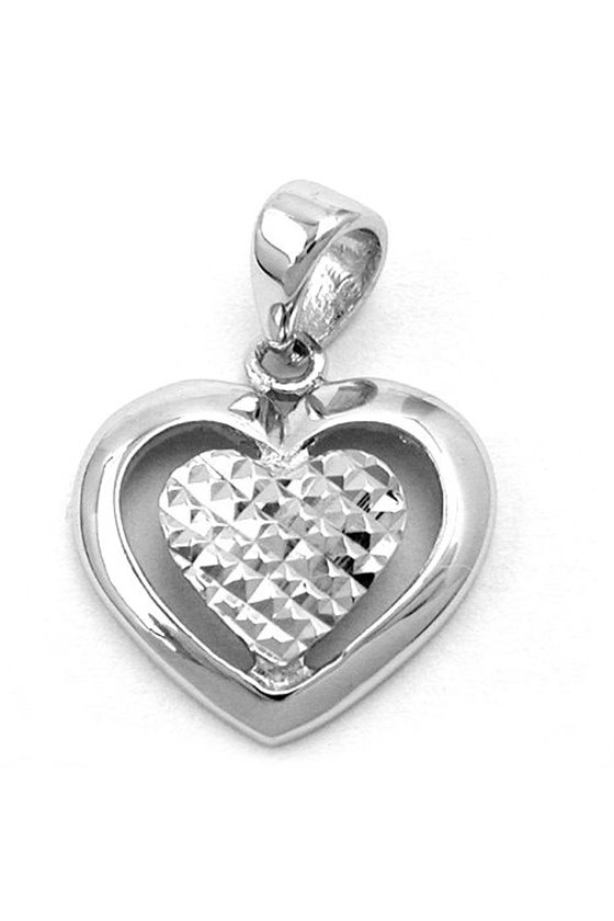 PENDANT HEART PATTERNED SILBER 925