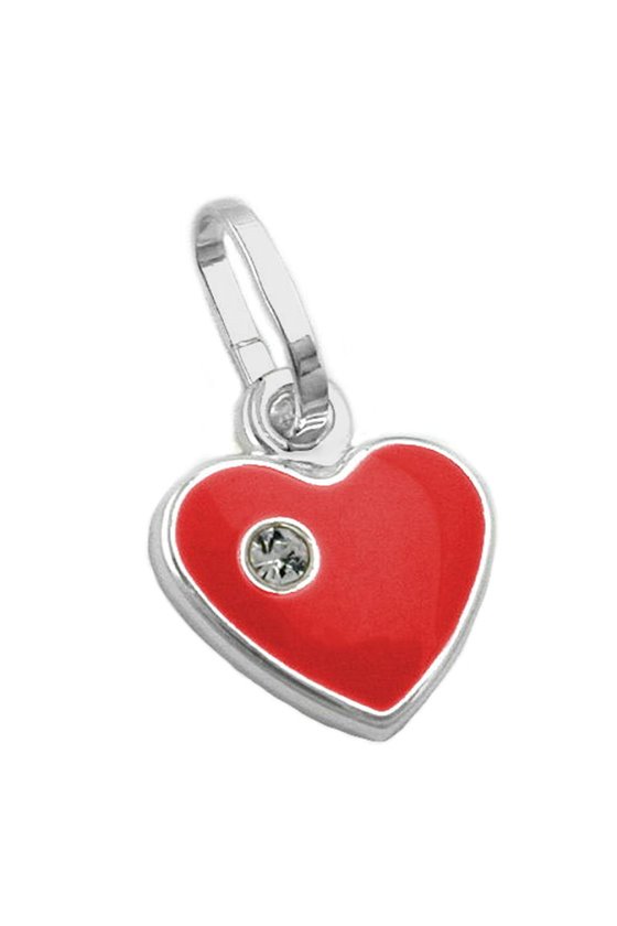 PENDANT RED HEART SILVER 925