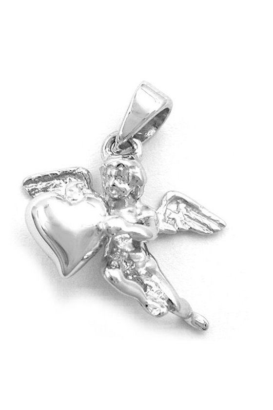 PENDANT ANGEL WITH HEART SILVER 925