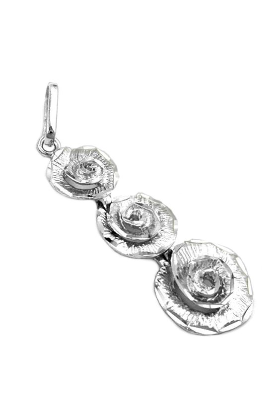 PENDANT 3 FLOWERS SILVER 925
