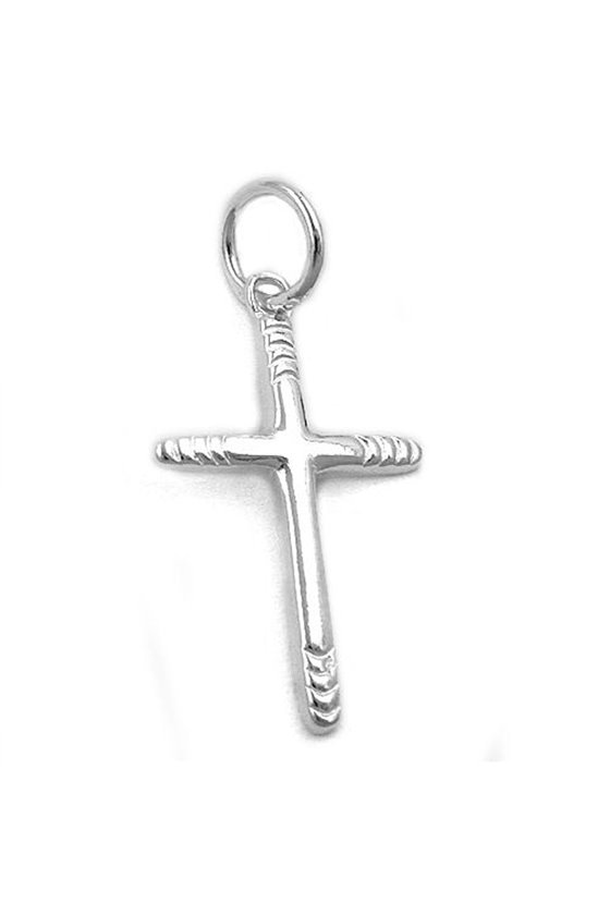 PENDANT SMALL CROSS SHINY SILVER 925