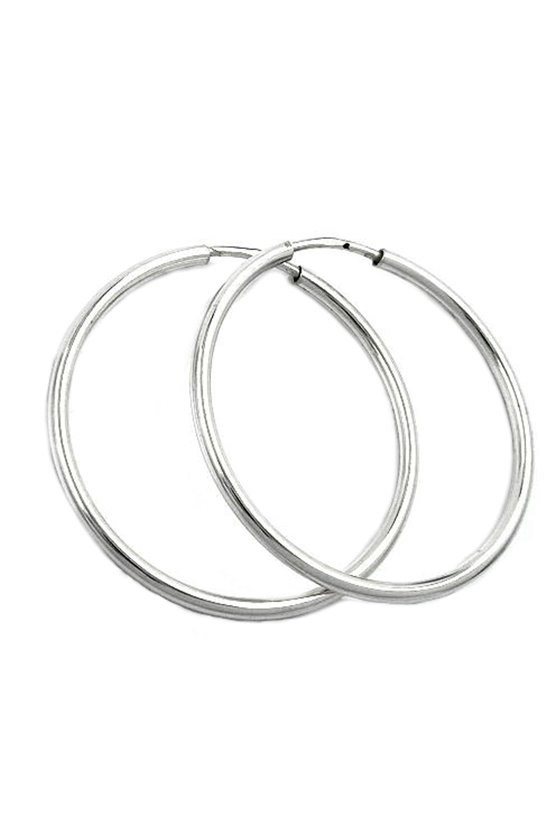 EARRINGS HOOP 30MM SILVER 925
