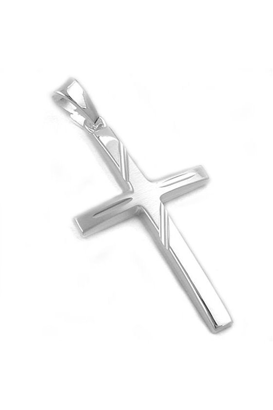 PENDANT CROSS DIAMOND CUT SILVER 925