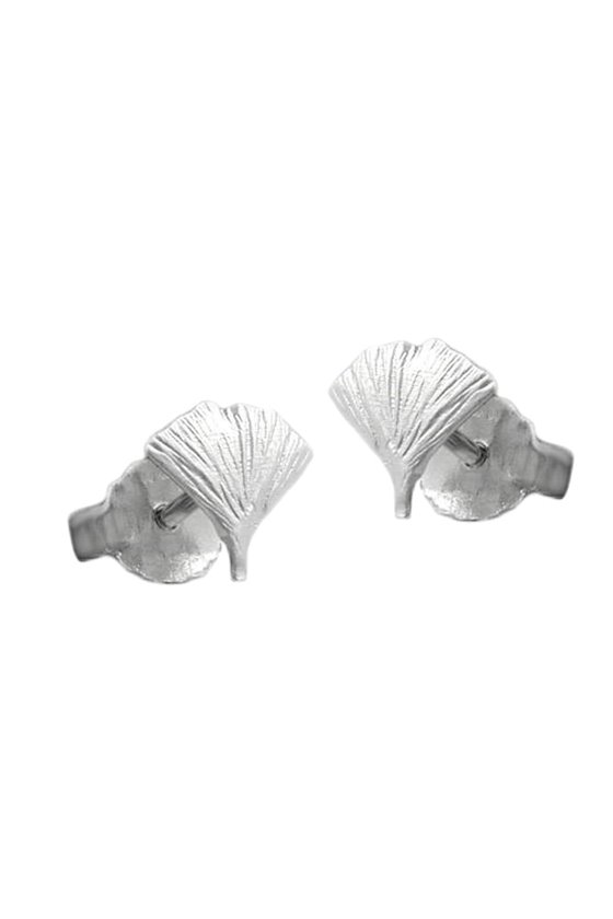 EARRINGS GINKGO LEAF SILVER 925