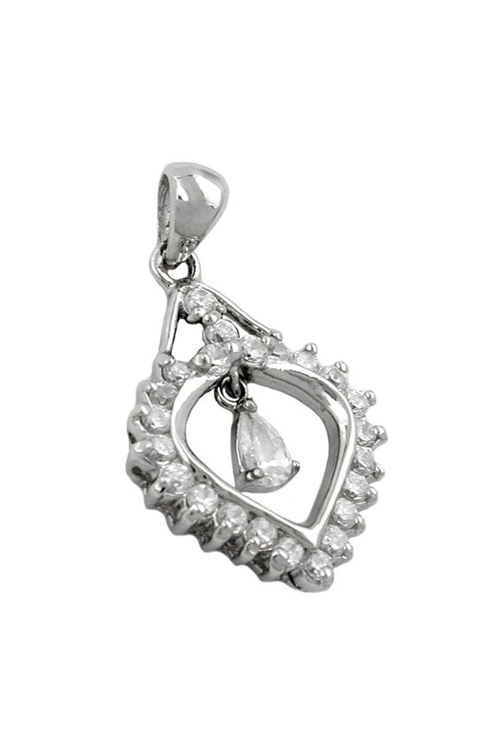 PENDANT ZIRCONIA HEART SILVER 925