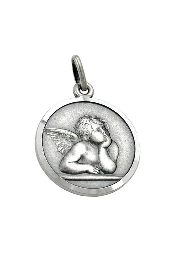 PENDANT MEDAL ANGEL SILVER 925