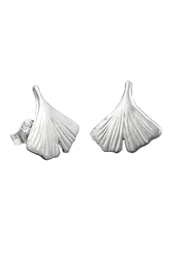 EARRINGS GINKGO LEAF SILVER 925