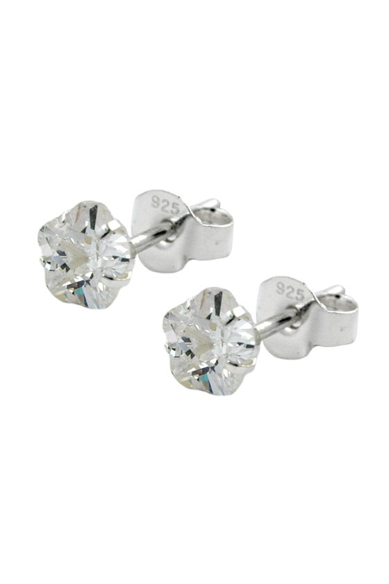 STUD EARRINGS ZIRCONIA CRYSTAL SILVER 925