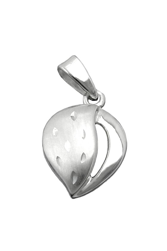 PENDANT HEART DIAMOND CUT SILVER 925