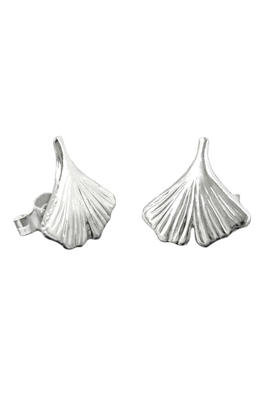 EARRINGS GINKGO LEAF SILVER 925