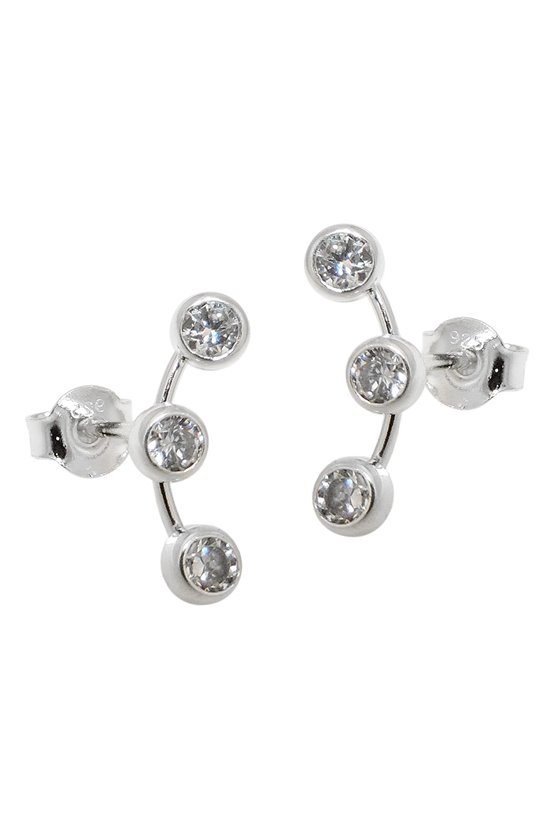 EARSTUDS 3 ZIRCONIAS SILVER 925