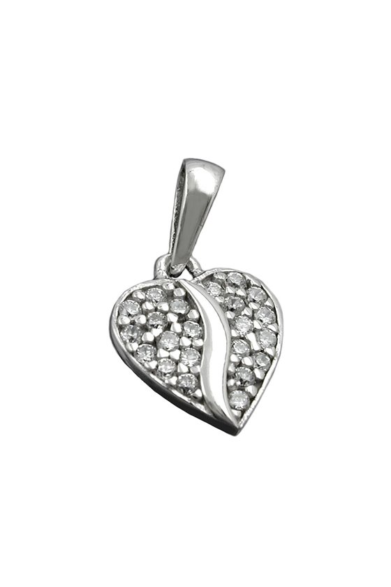PENDANT HEART WITH ZIRCONIA SILVER 925