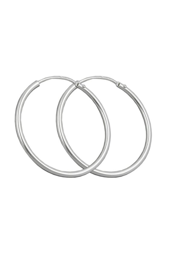 HOOP EARRINGS 25MM SILVER 925