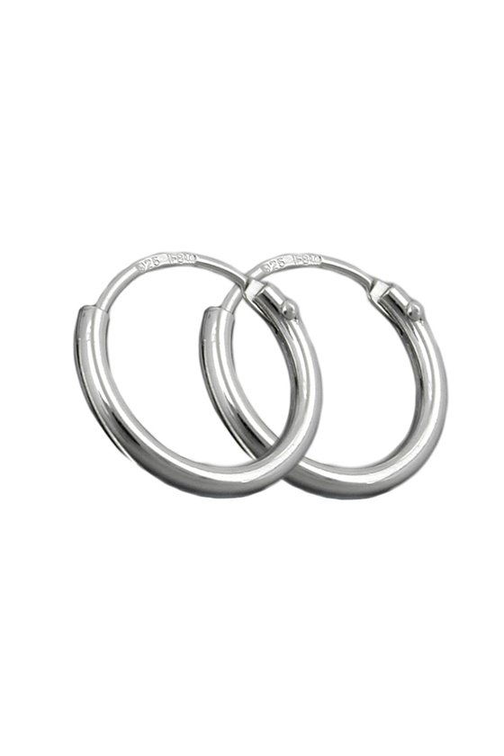 HOOP EARRINGS PLAIN & THIN SILVER 925