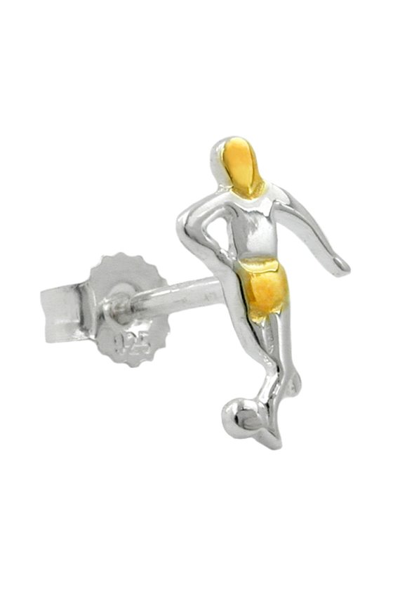 EARRINGS FOOTBALL PLAYER SILVER 925
